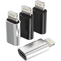 Amazon | 4パック LightningオスからUSB Cメスアダプター タイプ